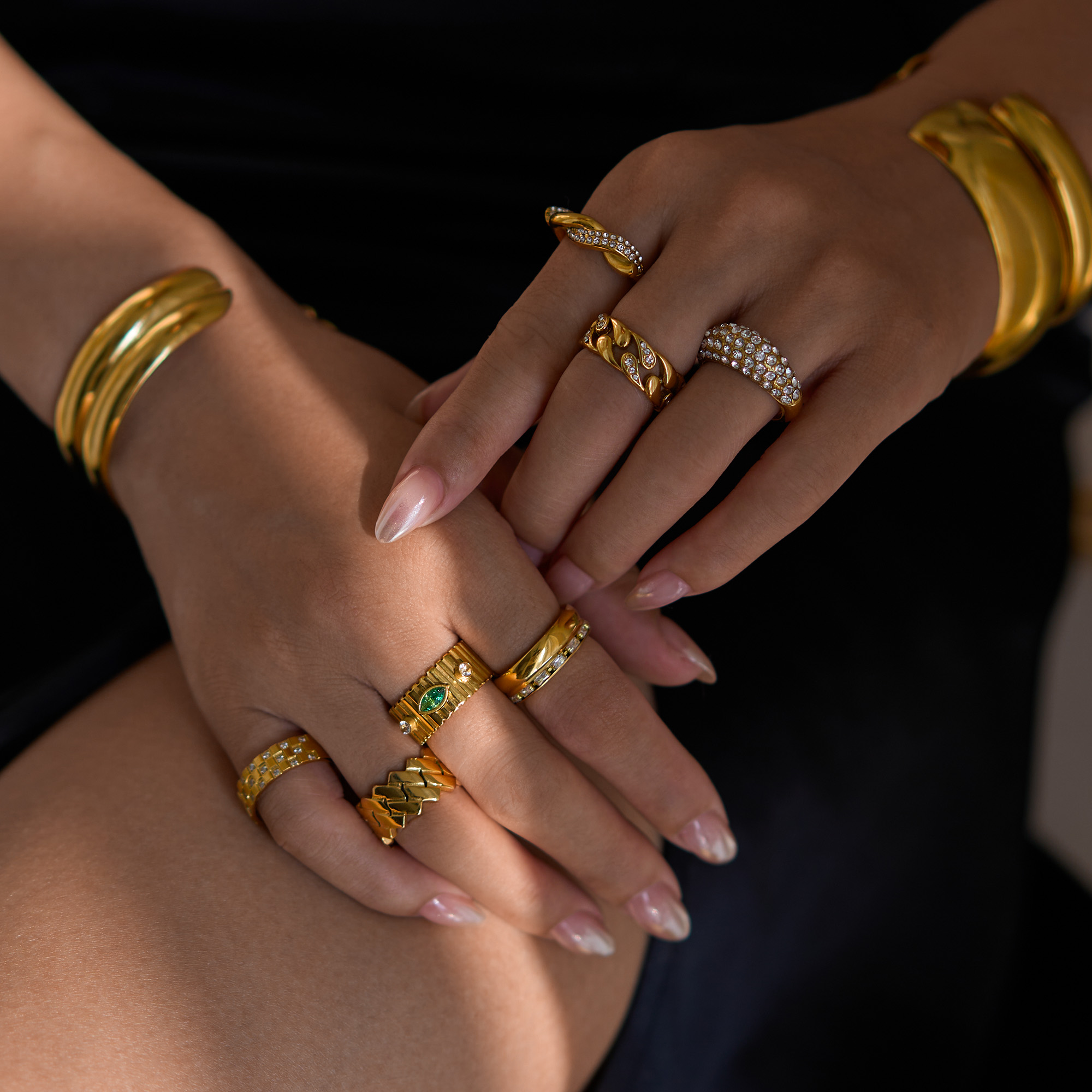Women'S Fashion Uk 2025 - DASEIN 2025 Sommer Neues Webband-Design Zirkon-Ring-Set