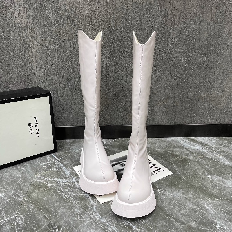 Women'S Fashion Boots 2025 - Neue, einfache, einfarbige, rutschfeste, hohe Stiefel