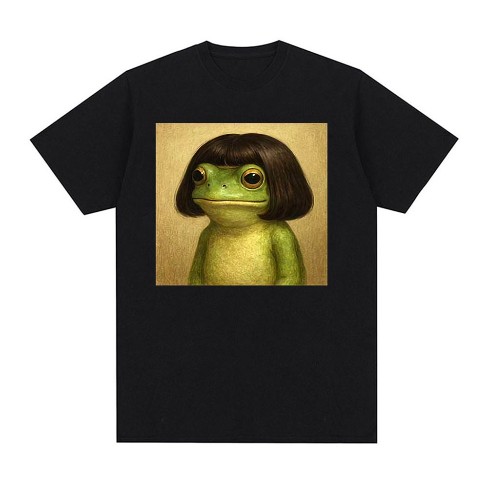 Women'S Fashion In The 90S - Lustiges Frosch-Gesicht mit Bob-Haarschnitt Meme T-Shirt