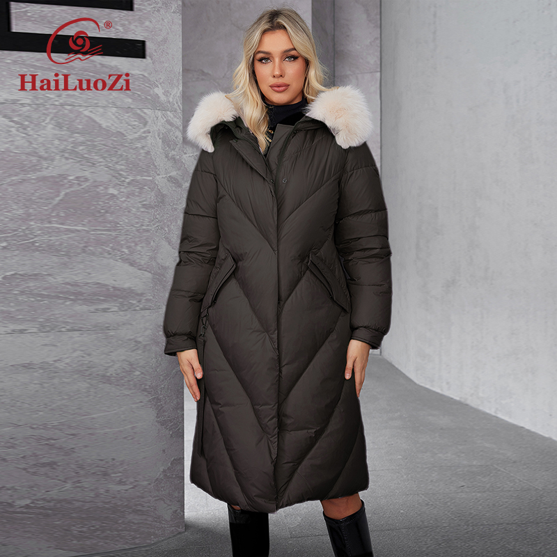 Women'S Fashion Long Coat - Hailuozi 2024 Damen Winter plus Größe