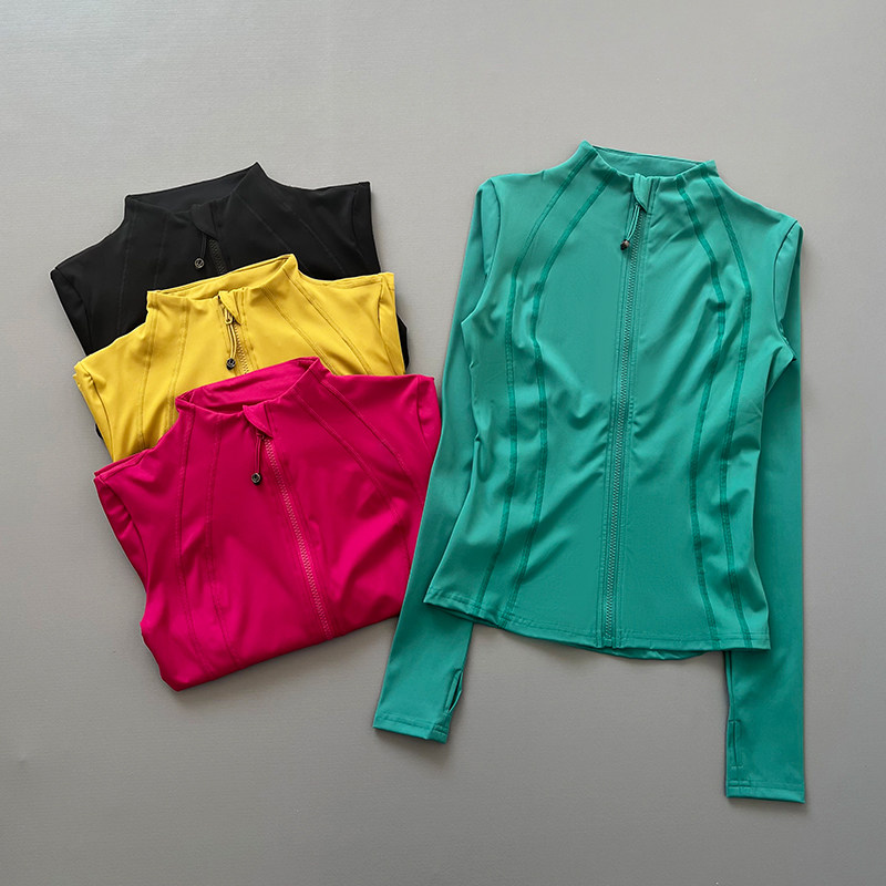 Women'S Fashion Long Coat - Damen Sportjacke mit Reißverschluss, Langen Ärmeln