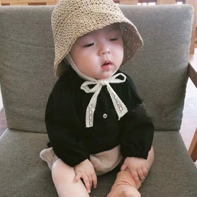 Straw Hat Summer - Sommerliche koreanische Strohhüte für Babys und