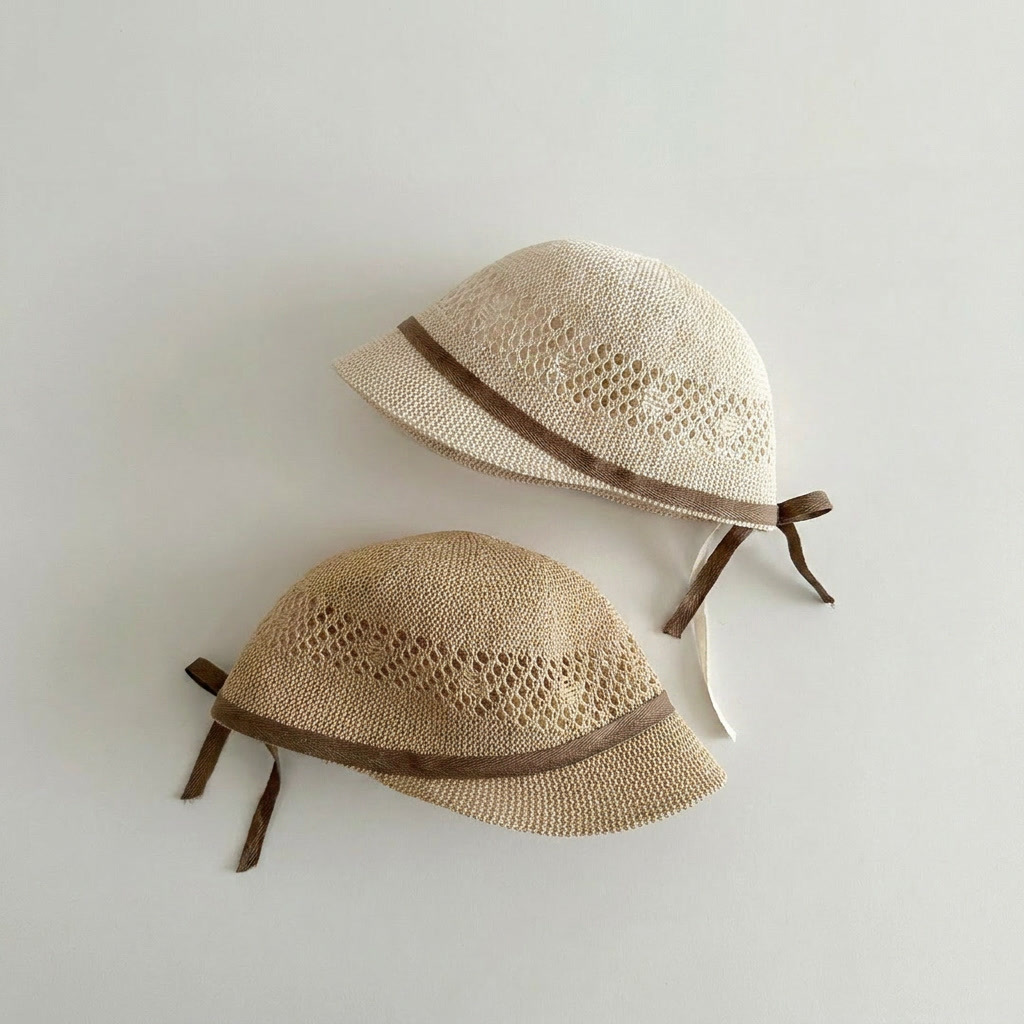 Straw Hat Summer - Sommerliche flache Mütze für Kinder, 2–5
