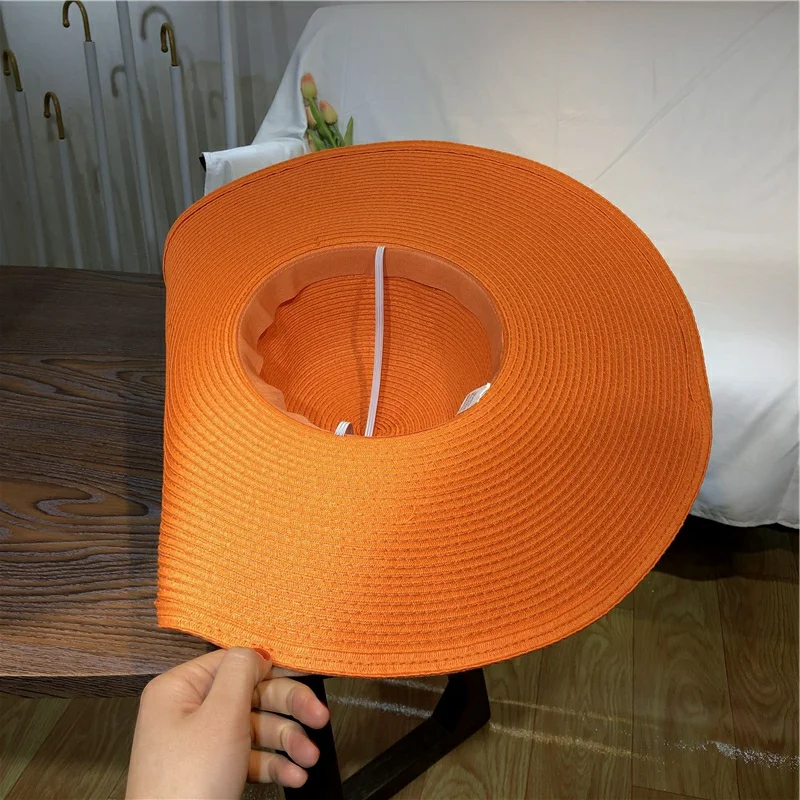 Orangefarbener Strohhut 25cm S – Straw Hat Summer Bewertung und Preis