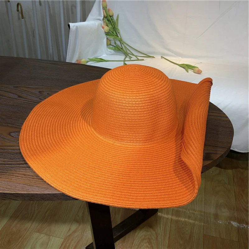 Orangefarbener Strohhut 25cm S – Straw Hat Summer Bewertung und Preis