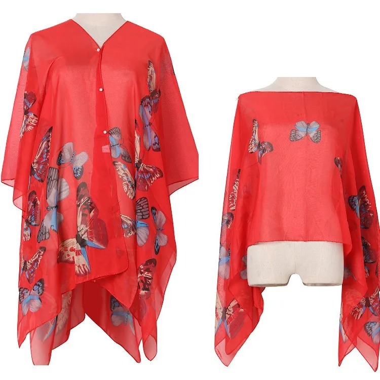 Damen-Sonnenschutzschal zum Ra – Wrap Blouse Chiffon Bewertung und Preis