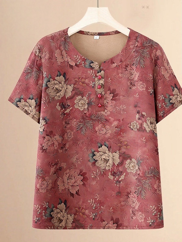 Sommermode Rundhals-Kurzarm-T- – Women Fashion Over 60 Bewertung und Preis