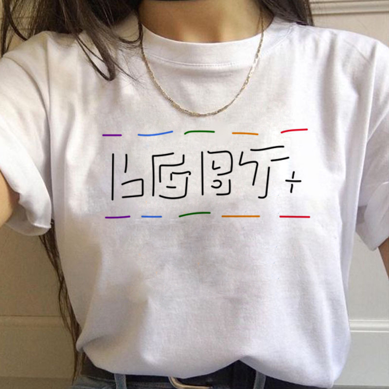 Lgbt Regenbogen Harajuku T Hem – Women'S Fashion In The 90S Bewertung und Preis