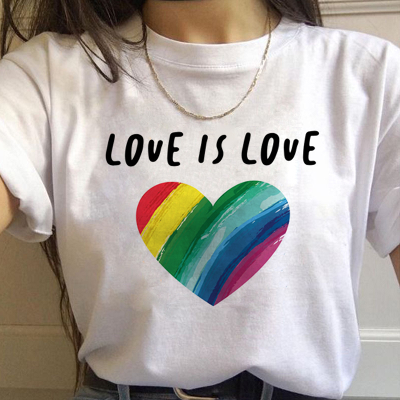 Lgbt Regenbogen Harajuku T Hem – Women'S Fashion In The 90S Bewertung und Preis