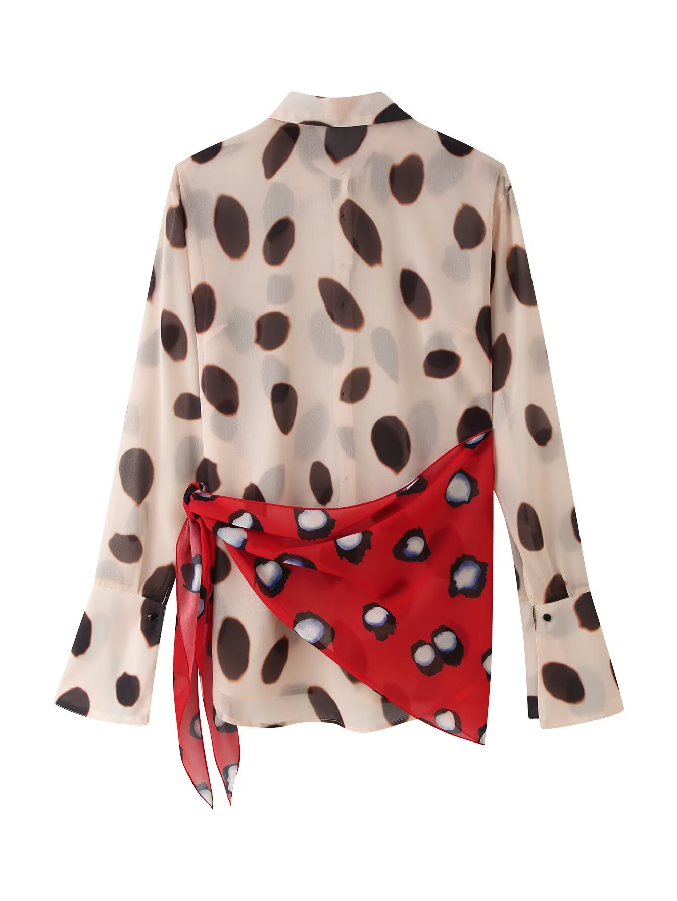 Damen Langarm-Bluse mit Punktm – Wrap Blouse Chiffon Bewertung und Preis