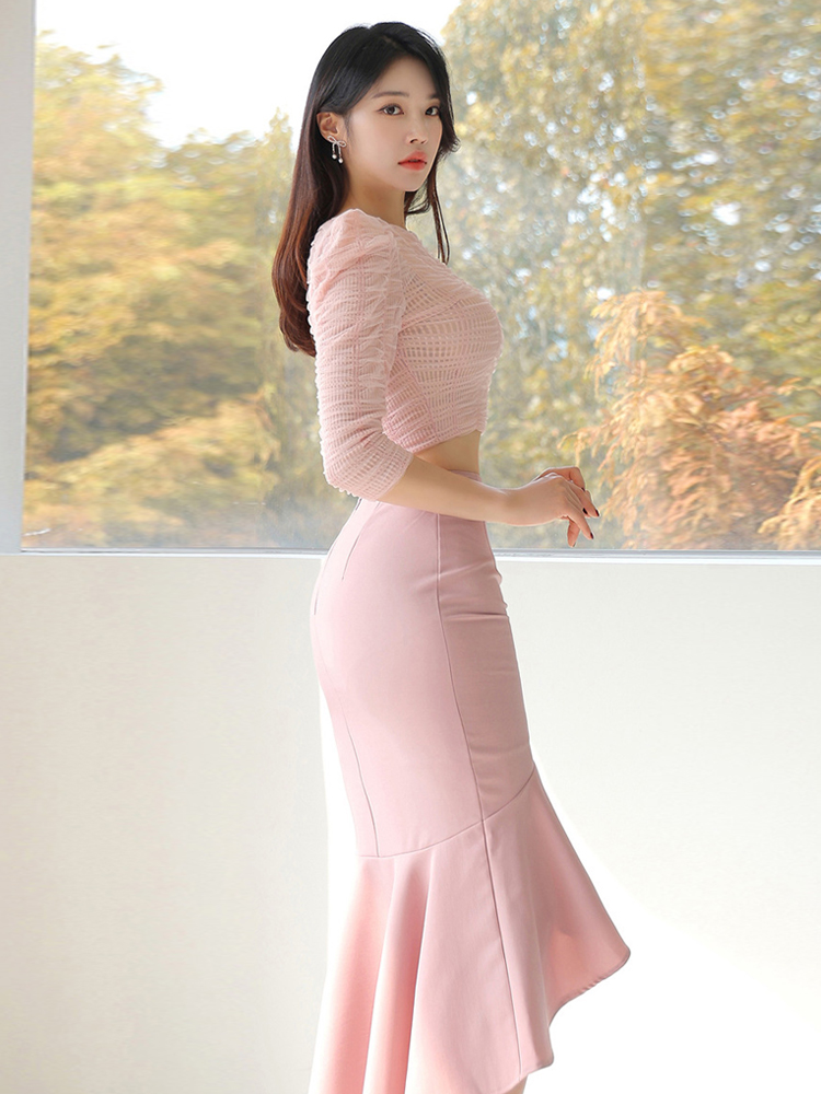 Neue Mode Sexy Rosa Süße 2-tei – Women'S Fashion Long Coat Bewertung und Preis