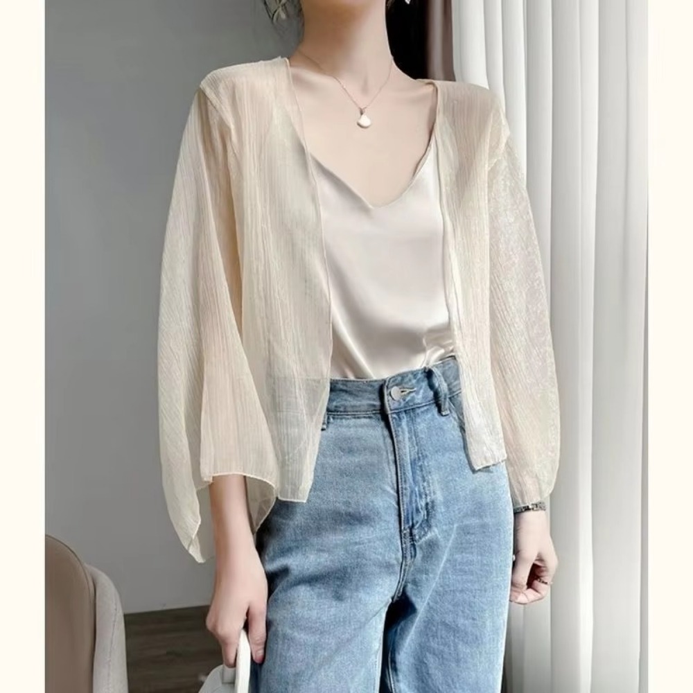 Sommer Crinkle Frauen Strickja – Women'S Fashion Knitwear Bewertung und Preis