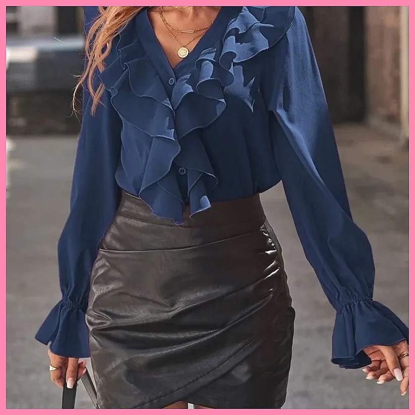 2025 Modische V-Ausschnitt Blu – Women'S Fashion For 2025 Bewertung und Preis