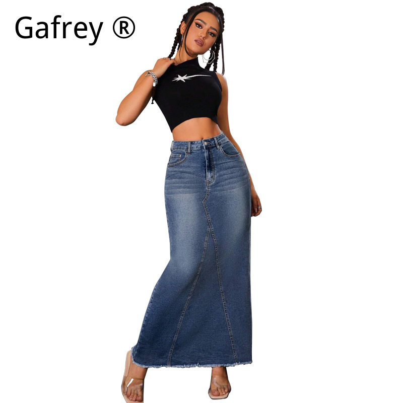 Damen Jeansrock in Midi-Länge  – Women Fashion Jeans Bewertung und Preis
