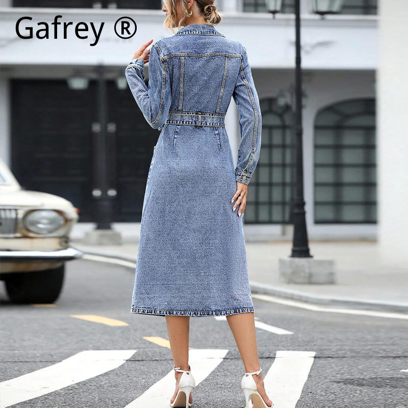 Damen Langarm Jeanskleid Herbs – Women Fashion Jeans Bewertung und Preis