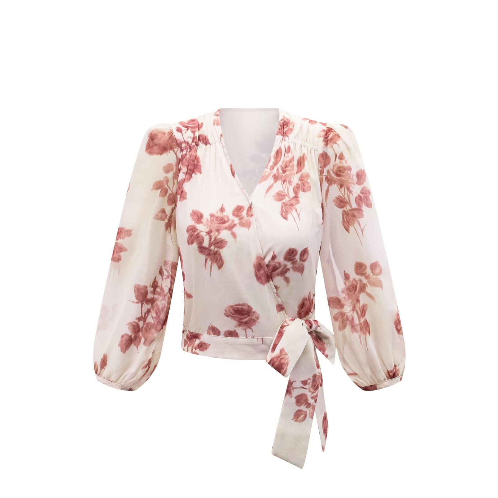 Frauen V-Ausschnitt Wrap Banda – Wrap Blouse Chiffon Bewertung und Preis