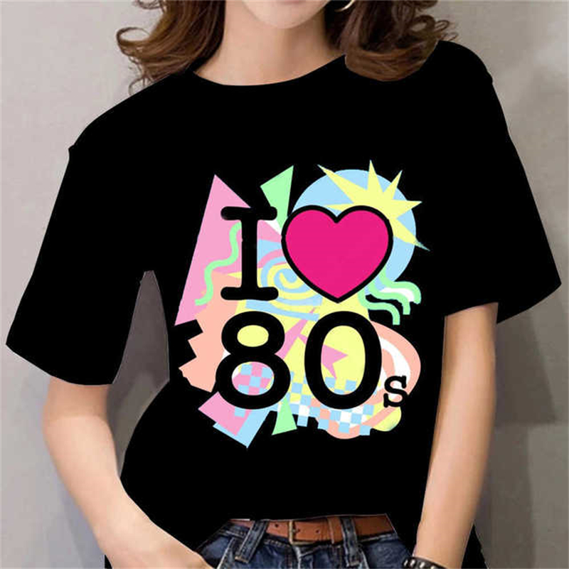 80er-Jahre-T-Shirt für Damen,  – Women'S Fashion In The 90S Bewertung und Preis