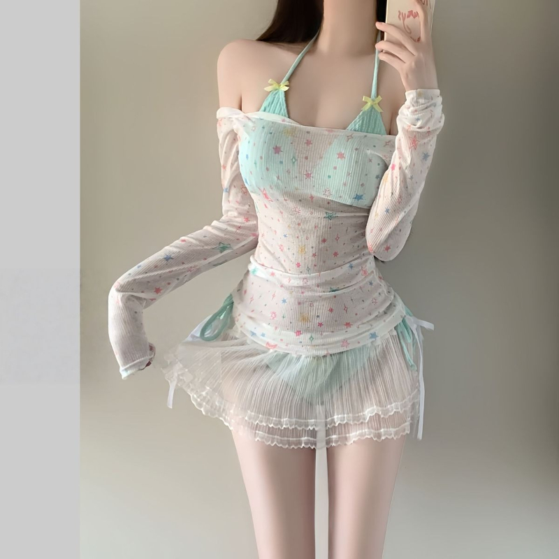 2026 Sommer Damen Langarm-Biki – Women'S Fashion Middle Ages Bewertung und Preis