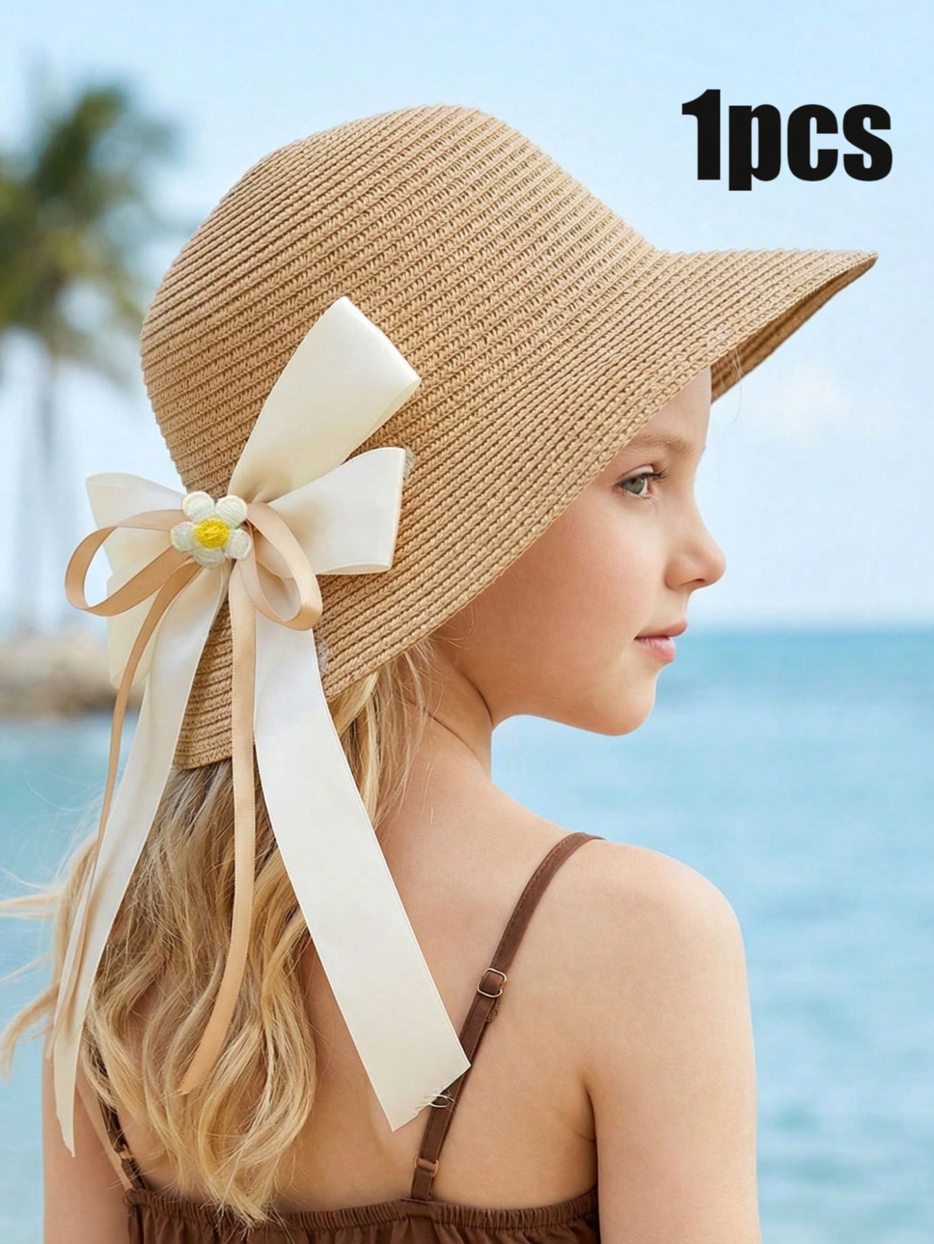 1 Stück 3-8 Jahre Mädchen Kaff – Straw Hat Summer Bewertung und Preis