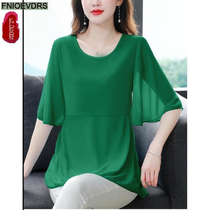 M-4XL lose Kleidung 2023 Fraue – Wrap Blouse Chiffon Bewertung und Preis