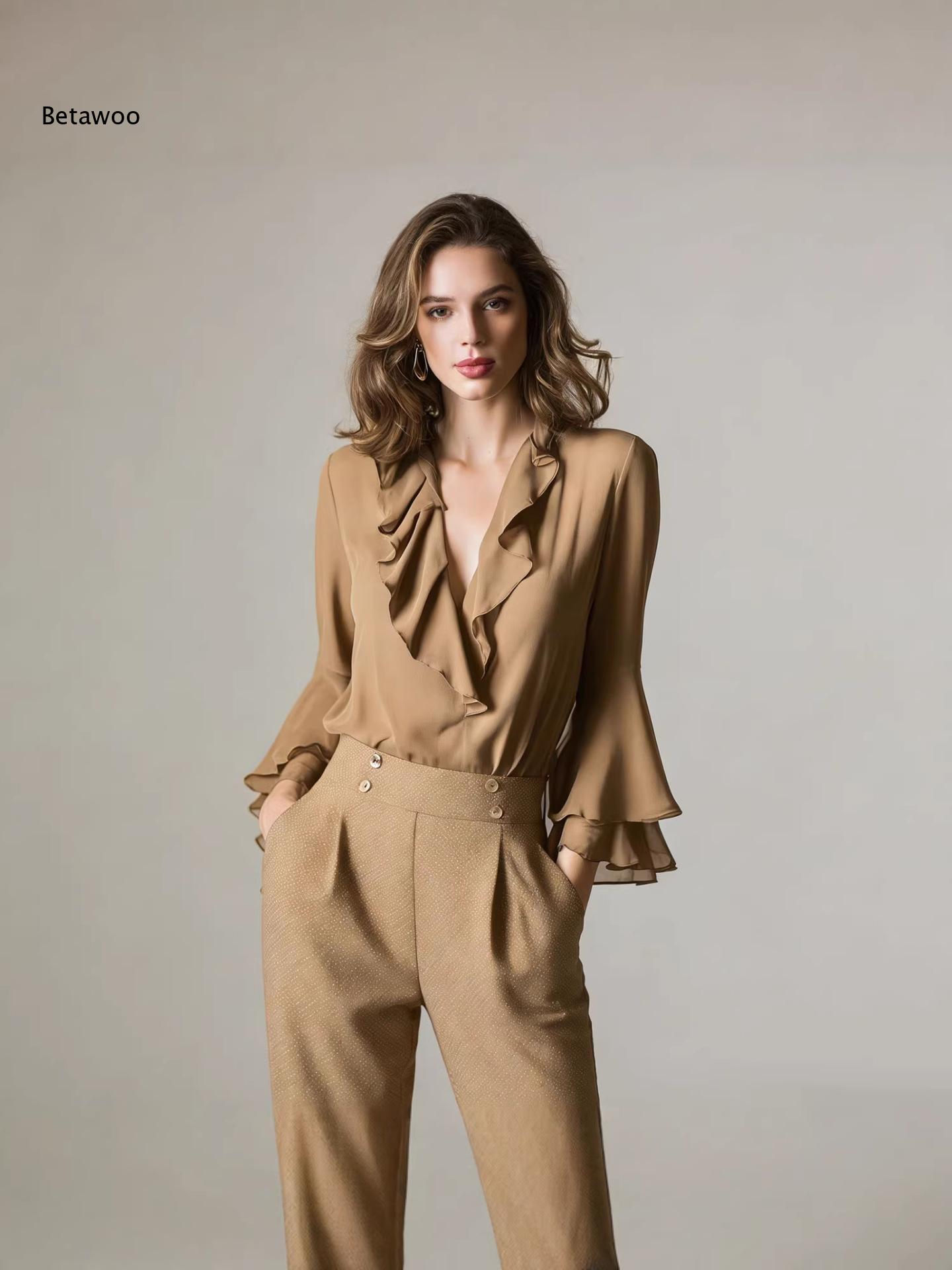 Elegante Damen-Chiffonbluse mi – Wrap Blouse Chiffon Bewertung und Preis
